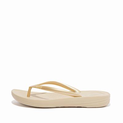 Fitflop Iqushion Ergonomic - Flip Flops Damen - Gold (ULW306182)